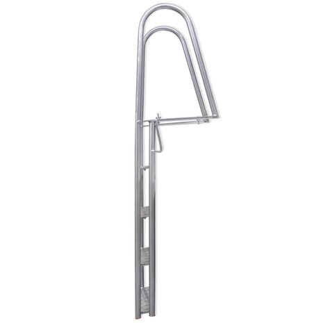 Dok/zwembadladder met 4 treden aluminium 167 cm 3