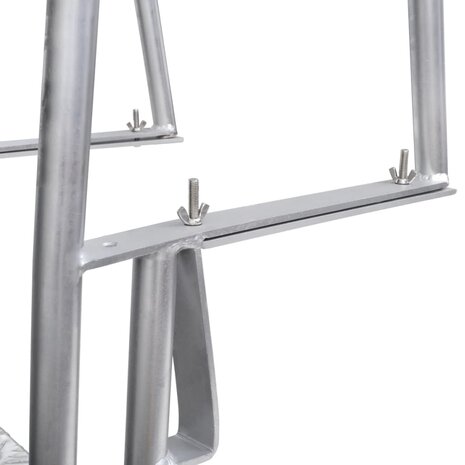 Dok/zwembadladder met 4 treden aluminium 167 cm 5
