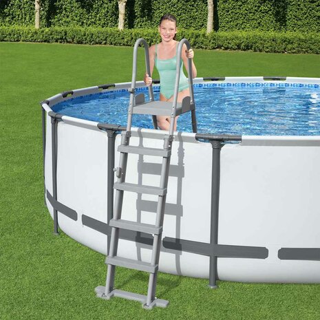 Bestway Zwembadladder Flowclear met 4 treden 132 cm 1