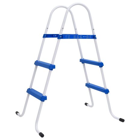 Zwembadladder 84 cm blauw en wit 1