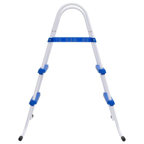 Zwembadladder 84 cm blauw en wit 2