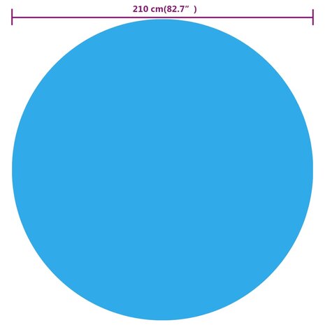 Zwembadhoes 210 cm PE blauw 4