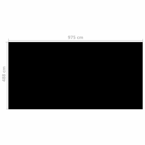 Zwembadhoes 975x488 cm PE zwart 4