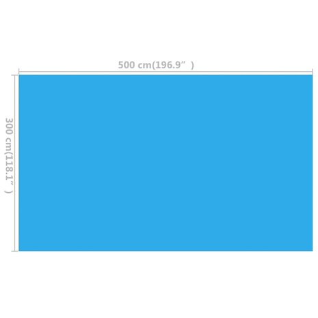 Zwembadhoes rechthoekig 500x300 cm PE blauw 4