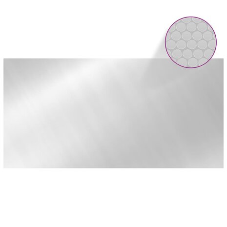 Zwembadhoes 549x274 cm PE zilverkleurig 3