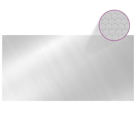 Zwembadhoes 732x366 cm PE zilverkleurig 3