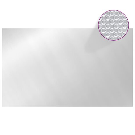 Zwembadhoes rechthoekig 500x300 cm PE zilverkleurig 2