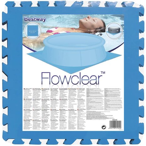 Bestway Zwembadbodembeschermers 8 st blauw 58220 3