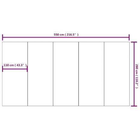 Zwembadgrondzeil 550x280 cm polyester geotextiel lichtgrijs 7