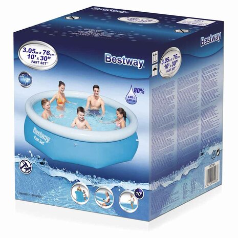 Bestway Fast Set Zwembad opblaasbaar rond 305x76 cm 57266 3