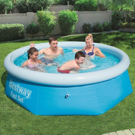 Bestway Fast Set Zwembad opblaasbaar rond 244x66 cm 1