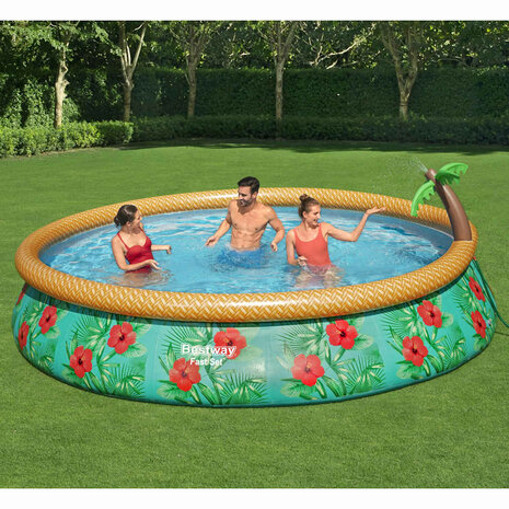 Bestway Fast Set Zwembadset Paradise Palms opblaasbaar 457x84 cm 1