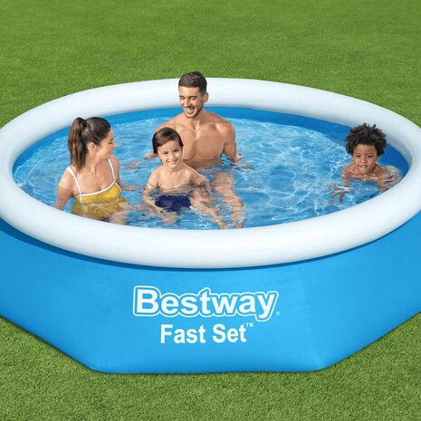 Bestway Fast Set Zwembad opblaasbaar rond 244x66 cm 1