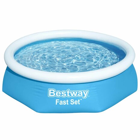 Bestway Fast Set Zwembad opblaasbaar rond 244x66 cm 4