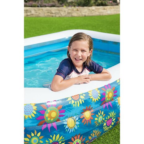 Bestway Kinderzwembad opblaasbaar 229x152x56 cm blauw 3