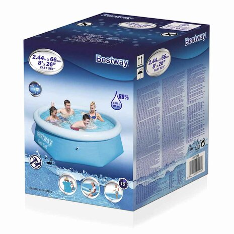 Bestway Zwembad opblaasbaar Fast Set rond 244x66 cm 57265 3