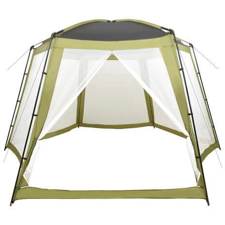 Zwembadtent 500x433x250 cm stof groen 3