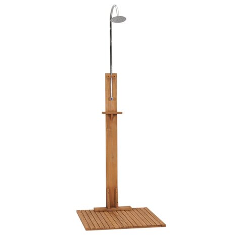 Buitendouche 75x75x210 cm massief teakhout 2