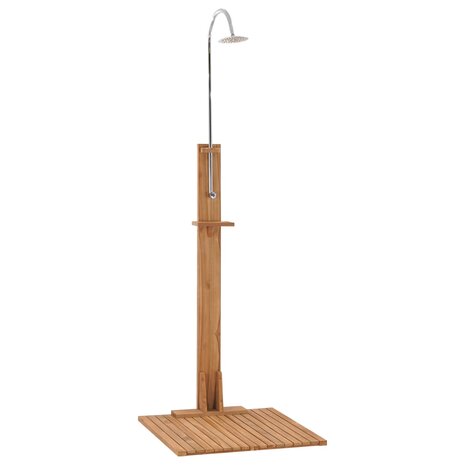 Buitendouche 75x75x210 cm massief teakhout 3