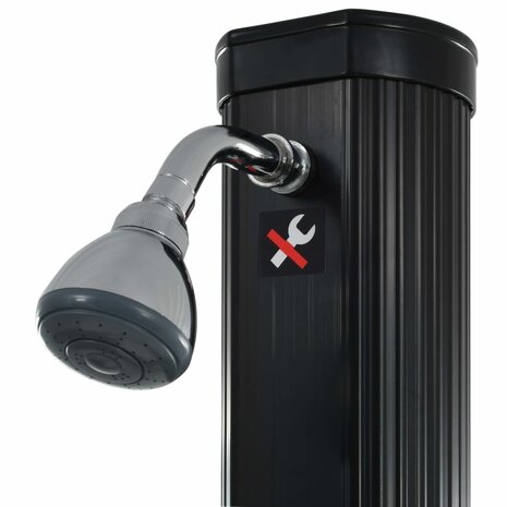 Solardouche inklapbaar 23 L 214 cm zwart 4