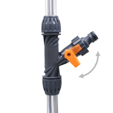Buitendouche met statief 221 cm aluminium  7