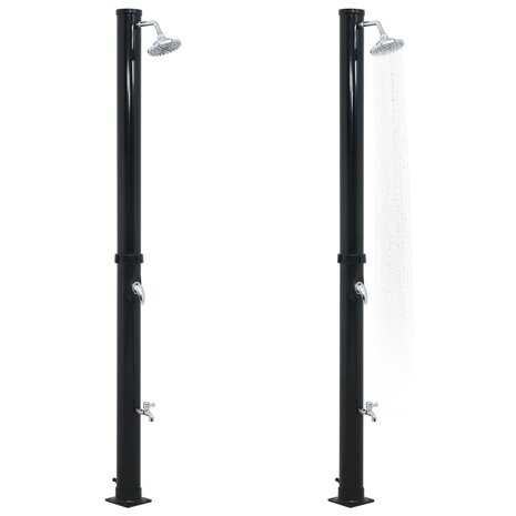 Solardouche 20 L 220 cm zwart 3
