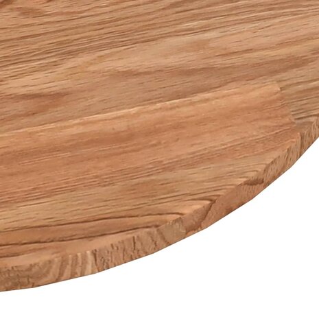 Tafelblad rond Ø30x1,5 cm bewerkt massief eikenhout lichtbruin 3