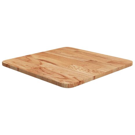 Tafelblad vierkant 40x40x1,5cm massief eiken lichtbruin 1