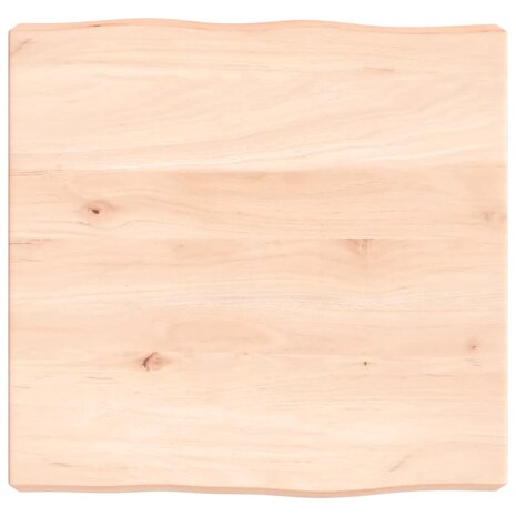 Tafelblad natuurlijke rand 40x40x(2-6) cm massief eikenhout 1