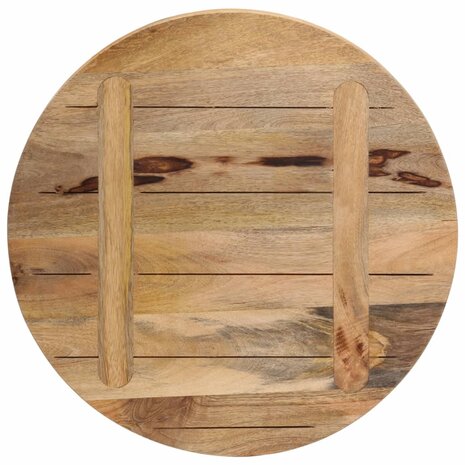 Tafelblad rond Ø 40x1,5 cm massief ruw mangohout 5