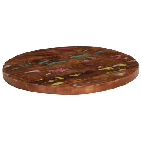 Tafelblad rond Ø 50x1,5 cm massief gerecycled hout 2