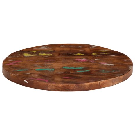 Tafelblad rond Ø 50x1,5 cm massief gerecycled hout 3