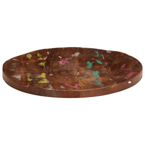 Tafelblad rond Ø 50x1,5 cm massief gerecycled hout 4