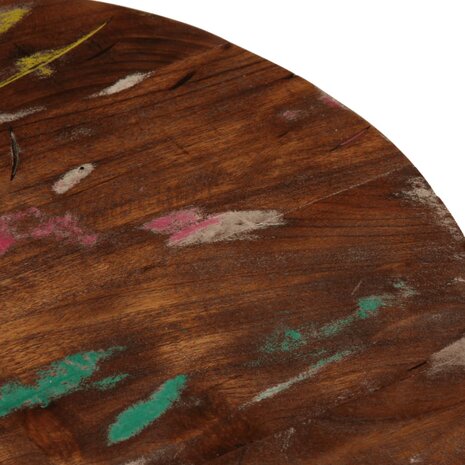 Tafelblad rond Ø 50x1,5 cm massief gerecycled hout 7