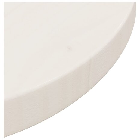 Tafelblad Ø30x2,5 cm massief grenenhout wit 4