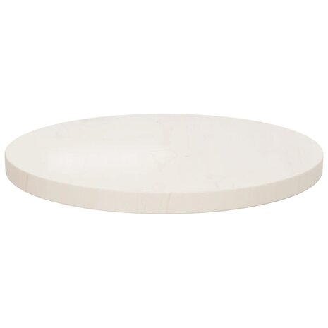 Tafelblad Ø40x2,5 cm massief grenenhout wit 2