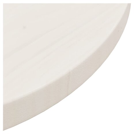 Tafelblad Ø40x2,5 cm massief grenenhout wit 4