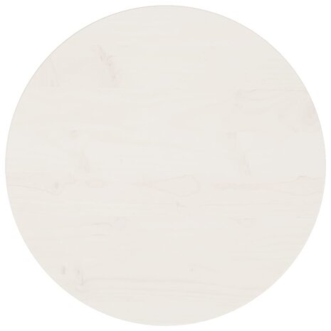 Tafelblad Ø50x2,5 cm massief grenenhout wit 1