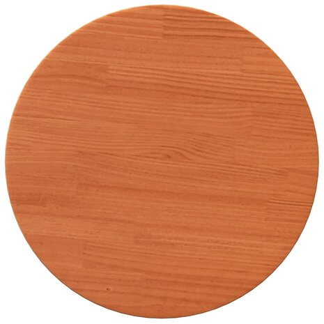 Tafelblad rond Ø40x2,5 cm massief grenenhout wasbruin 2