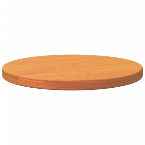 Tafelblad rond Ø40x2,5 cm massief grenenhout wasbruin 4