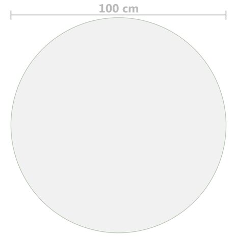 Tafelbeschermer Ø100 cm 1,6 mm PVC transparant 5