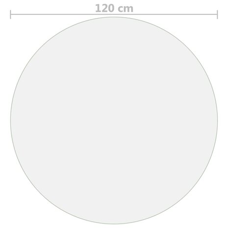 Tafelbeschermer Ø 120 cm 2 mm PVC transparant 5