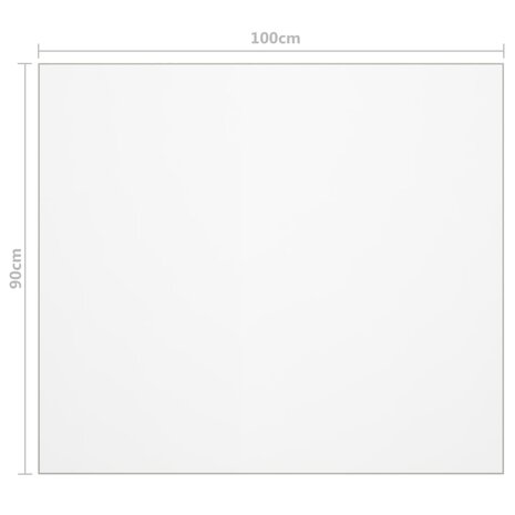 Tafelbeschermer 100x90 cm 2 mm PVC transparant 6