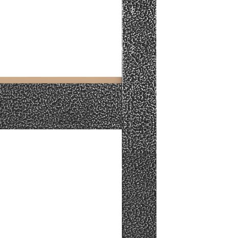 Opbergrek 5-laags staal en bewerkt hout grijs 8