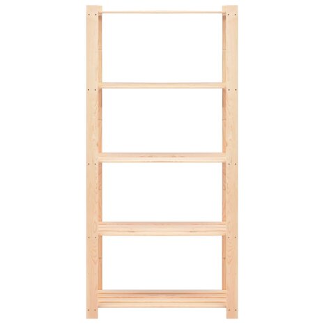 Opbergrek 5-laags 80x38x170 cm massief grenenhout 250 kg 3