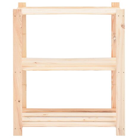 Opbergrek 3-laags 80x38x90 cm massief grenenhout 150 kg 3