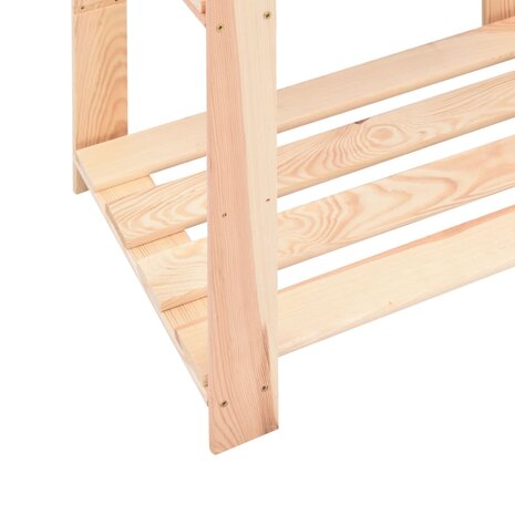 Opbergrek 3-laags 80x38x90 cm massief grenenhout 150 kg 6