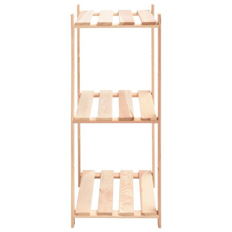 Opbergrekken 3-laags 2 st 60x38x90 cm massief grenenhout 150 kg 5