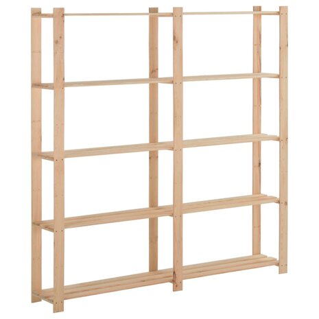 Opbergrek 5-laags 170x28,5x170 cm massief grenenhout 1