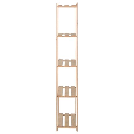 Opbergrek 5-laags 80x28,5x170 cm massief grenenhout 3
